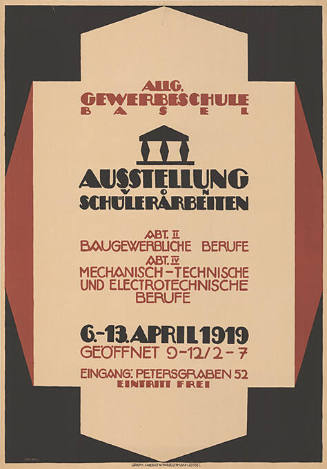 Ausstellung von Schülerarbeiten, Allg. Gewerbeschule Basel