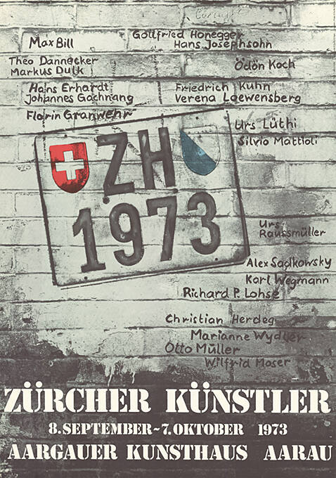 ZH 1973, Zürcher Künstler, Aargauer Kunsthaus Aarau