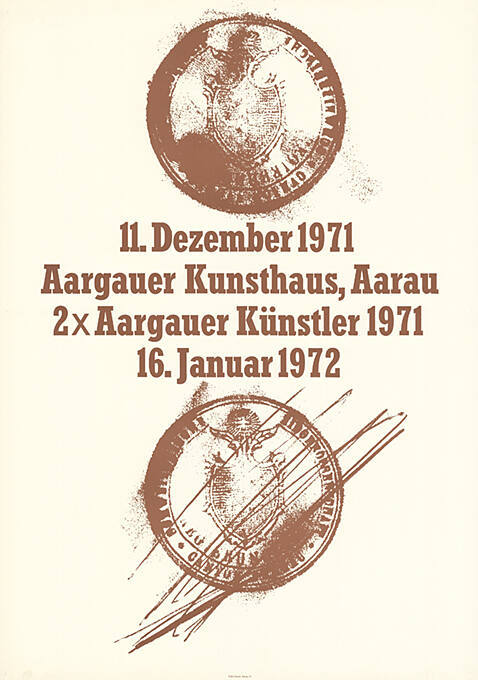 2 × Aargauer Künstler 1971, Aargauer Kunsthaus Aarau