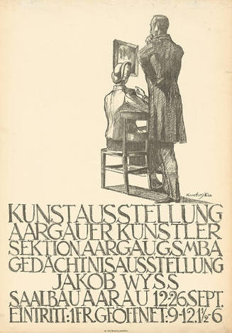 Kunstausstellung Aargauer Künstler, Sektion Aargau GSMBA, Gedächtnisausstellung Jakob Wyss, Saalbau Aarau