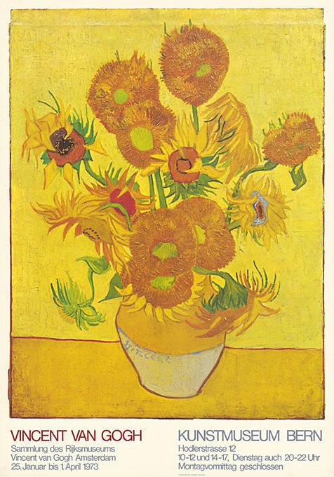 Vincent van Gogh, Sammlung des Rijksmuseums, Vincent van Gogh Amsterdam, Kunstmuseum Bern