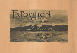 Exposition L. Favre, Salle de l’Institut, Bâtiment electoral, Genève