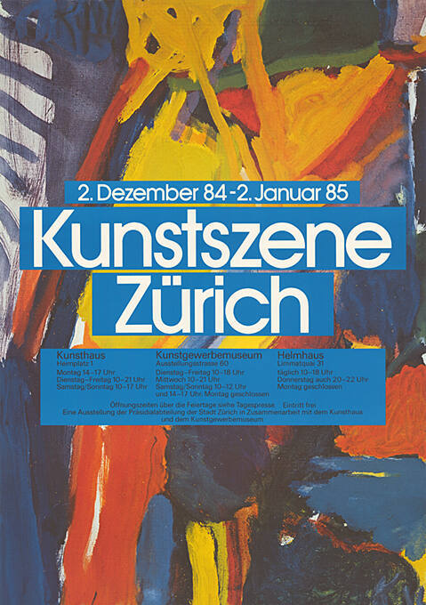 Kunstszene Zürich, Helmhaus, Kunstgewerbemuseum, Kunsthaus Zürich