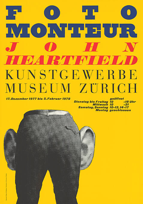 Fotomonteur John Heartfield, Kunstgewerbemuseum Zürich