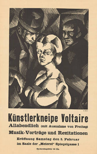 Künstlerkneipe Voltaire, Musik-Vorträge und Rezitationen