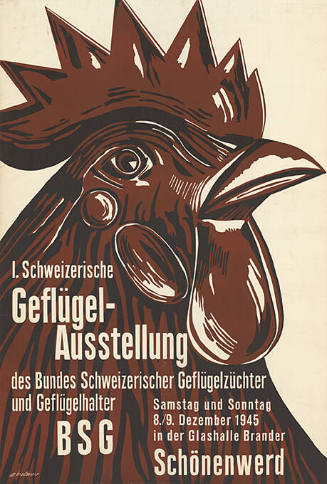 1. Schweizerische Geflügel-Ausstellung, BSG, Glashalle Brander, Schönenwerd