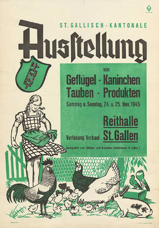 St. Gallische-Kantonale Ausstellung von Geflügel, Kaninchen, Tauben, Reithalle St. Gallen