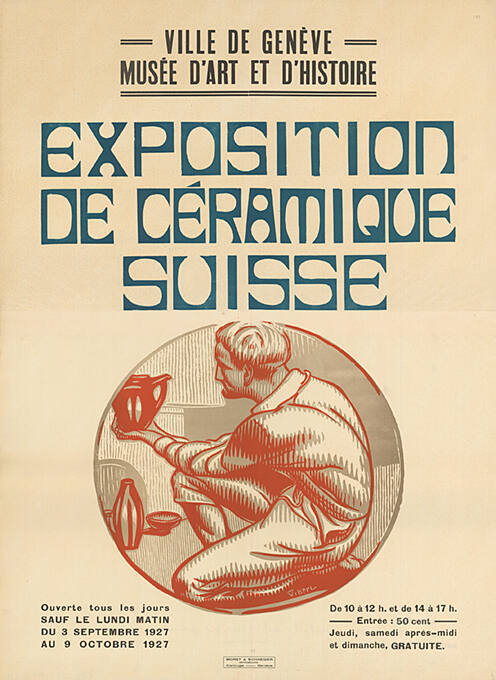 Exposition de céramique Suisse, Musée d’art et d’histoire, Ville de Genève