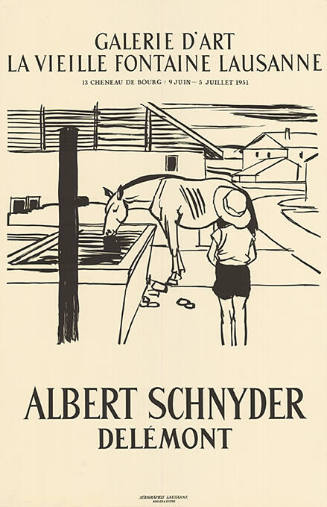 Albert Schnyder, Delémont, Galerie d’art, La Vieille Fontaine Lausanne