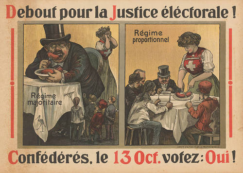 Debout pour la Justice éléctorale! Confédéreés, le 13. Oct. votez: Oui!