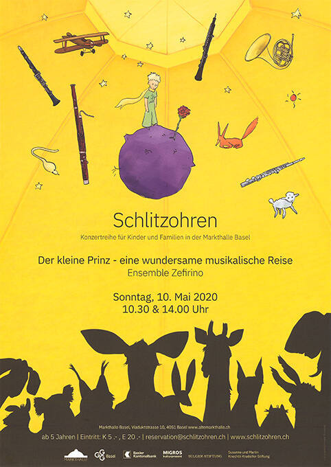 Schlitzohren, Der kleine Prinz – eine wundersame musikalische Reise, Ensemble Zefirino, Markthalle Basel