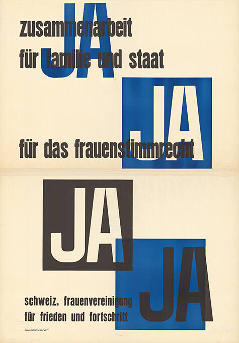 Zusammenarbeit für Familie und Staat, Für das Frauenstimmrecht, Ja