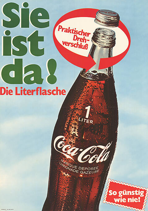 Coca-Cola, Sie ist da! Die Literflasche