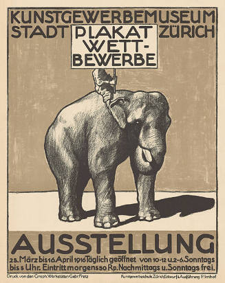 Plakatwettbewerbe, Ausstellung, Kunstgewerbemuseum Stadt Zürich