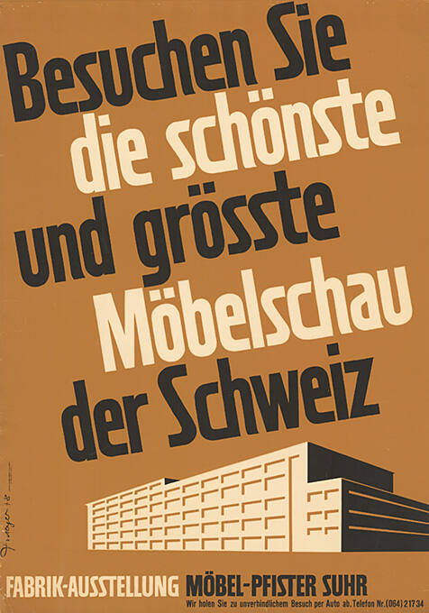 Besuchen Sie die schönste und grösste Möbelschau der Schweiz, Fabrik-Ausstellung, Möbel-Pfister Suhr