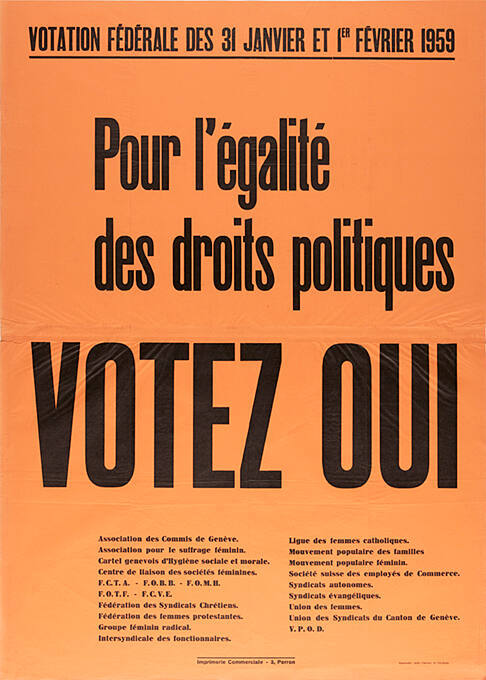 Pour l’égalité des droits politiques votez oui