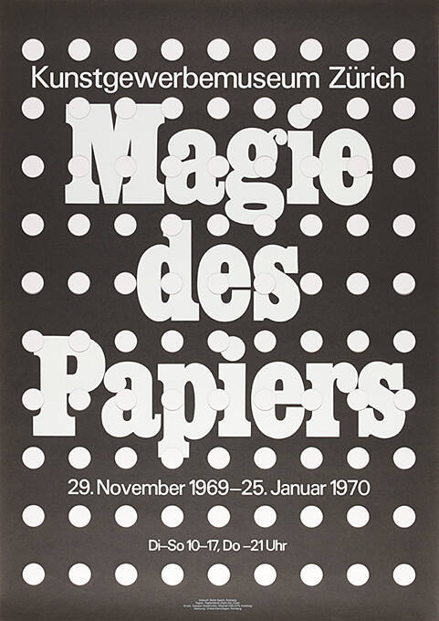 Magie des Papiers, Kunstgewerbemuseum Zürich