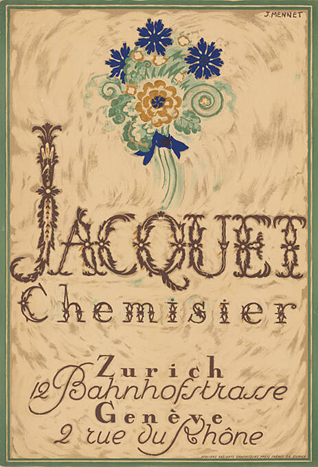 Jacquet Chemisier, Zurich, Genève