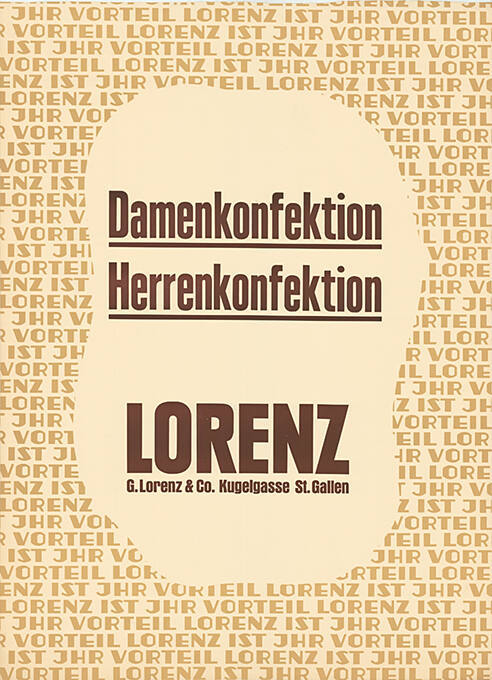 Damenkonfektion, Herrenkonfektion, Lorenz