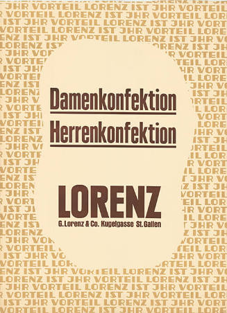 Damenkonfektion, Herrenkonfektion, Lorenz