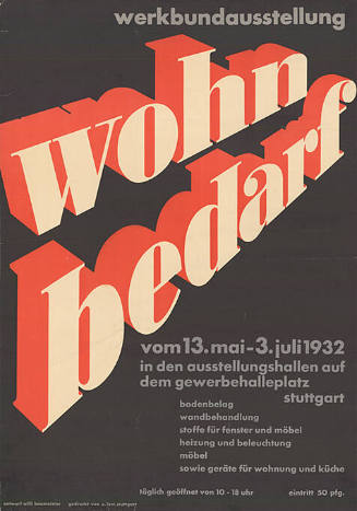 Werkbundausstellung Wohnbedarf, Ausstellungshallen Gewerbehalleplatz, Stuttgart