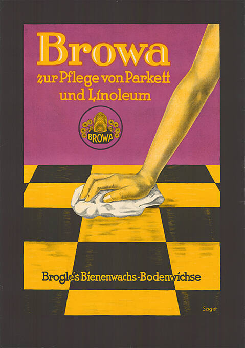 Browa zur Pflege von Parkett und Linoleum, Brogle’s Bienenwachs-Bodenwichse