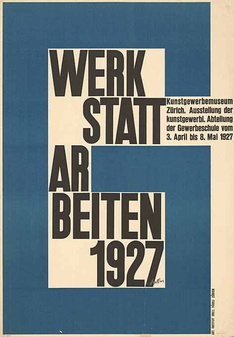 Werkstattarbeiten 1927, Kunstgewerbemuseum Zürich