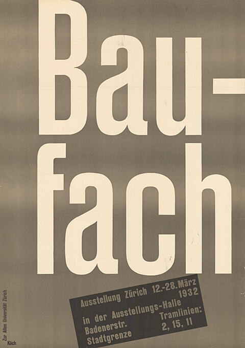 Baufach, Ausstellungshalle Badenerstrasse, Zürich