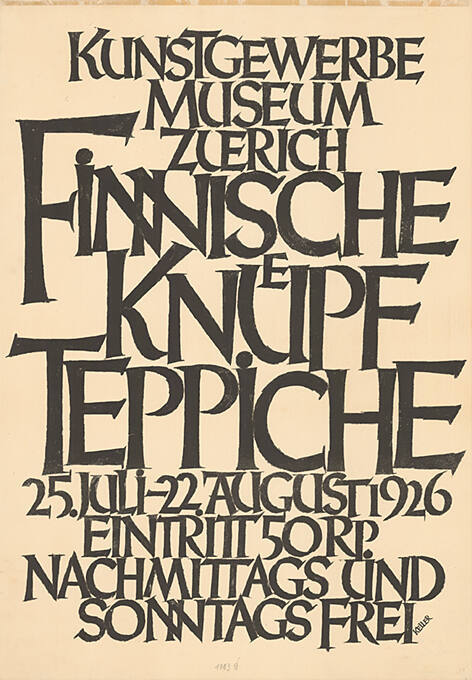 Finnische Knüpfteppiche, Kunstgewerbemuseum Zürich