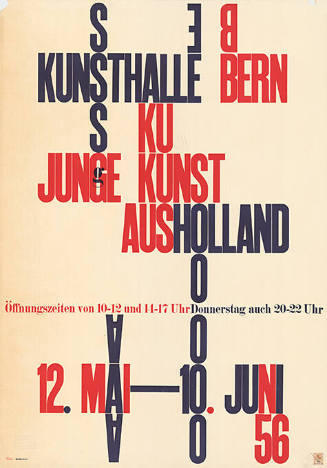 Junge Kunst aus Holland, Kunsthalle Bern