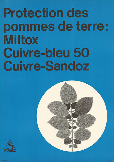 Protection des pommes de terre: Miltox, Cuivre-bleu 50, Cuivre-Sandoz, Sandoz