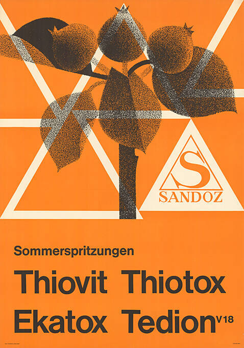 Sommerspritzungen, Thiovit, Thiotox, Ekatox, Tedion, Sandoz