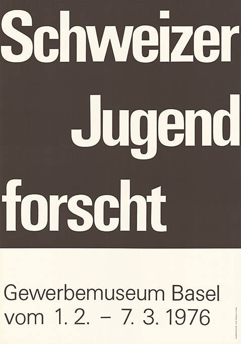 Schweizer Jugend forscht, Gewerbemuseum Basel