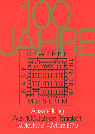 100 Jahre Gewerbemuseum Basel, 1878–1978