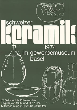 Schweizer Keramik, 1974, Gewerbemuseum Basel