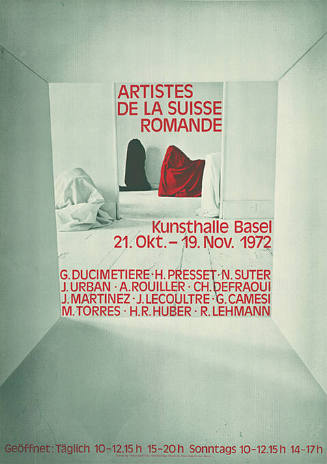 Artistes de la Suisse Romande, Kunsthalle Basel