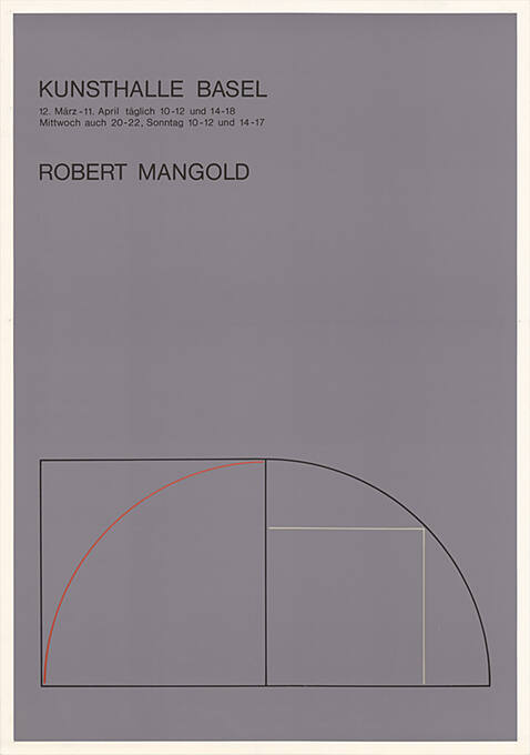 Robert Mangold, Kunsthalle Basel