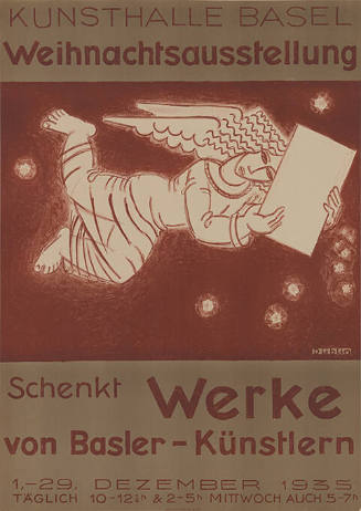 Weihnachtsausstellung, schenkt Werke von Basler-Künstlern, Kunsthalle Basel