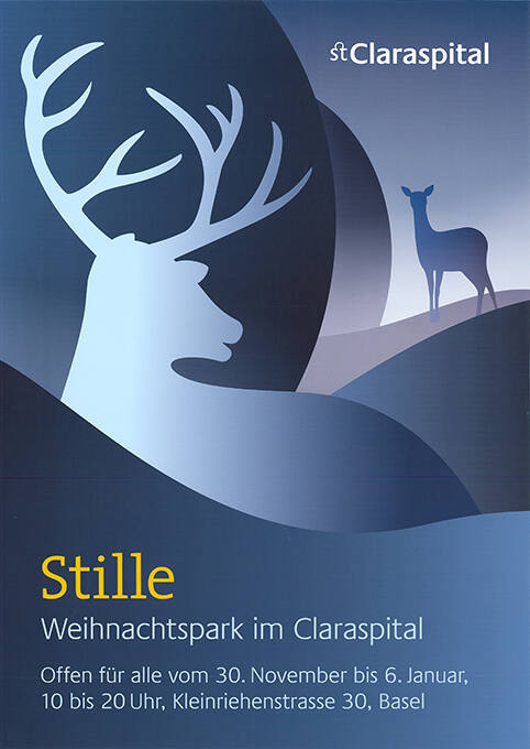 Stille, Weihnachtspark im Claraspital