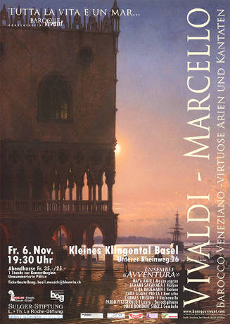 Vivaldi - Marcello, Ensemble «Avventura», Kleines Klingental Basel