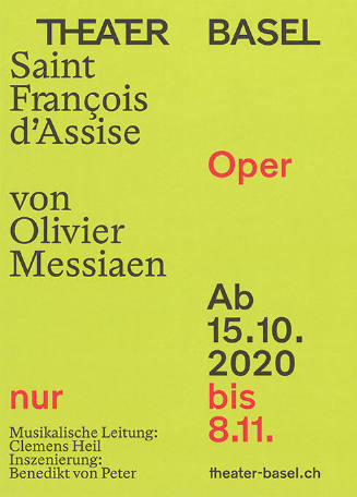 Saint François d’Assie, Theater Basel