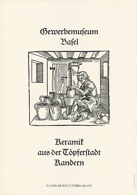 Keramik aus der Töpferstadt Kandern, Gewerbemuseum Basel