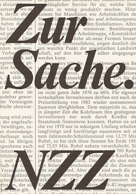 Zur Sache. NZZ