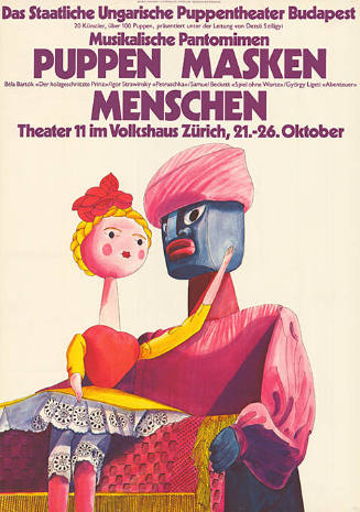 Puppen, Masken, Menschen, Das Staatliche Ungarische Puppentheater Budapest, Theater 11, Volkshaus Zürich