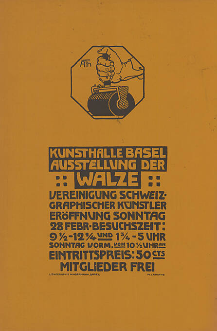 Ausstellung der Walze, Vereinigung schweiz. graphischer Künstler, Kunsthalle Basel