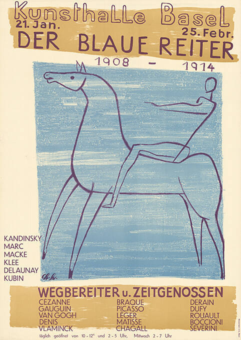 Der blaue Reiter 1908–1914, Wegbereiter u. Zeitgenossen, Kunsthalle Basel