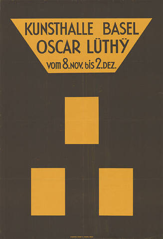 Oscar Lüthy, Kunsthalle Basel