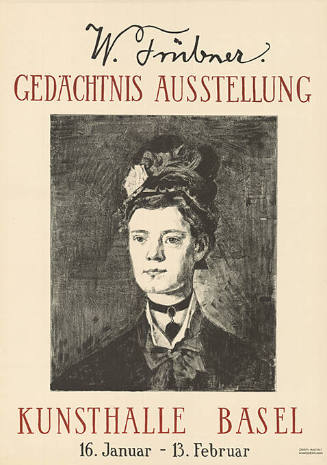 Wilhelm Trübner, Gedächtnis Ausstellung, Kunsthalle Basel