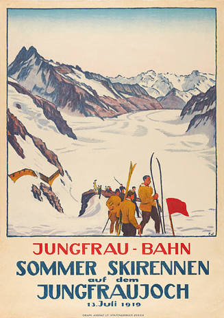 Jungfrau-Bahn, Sommer-Skirennen auf dem Jungfraujoch 1919