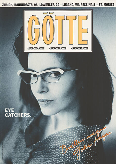 Götte, Eye catchers. Brille tragen, Götte fragen